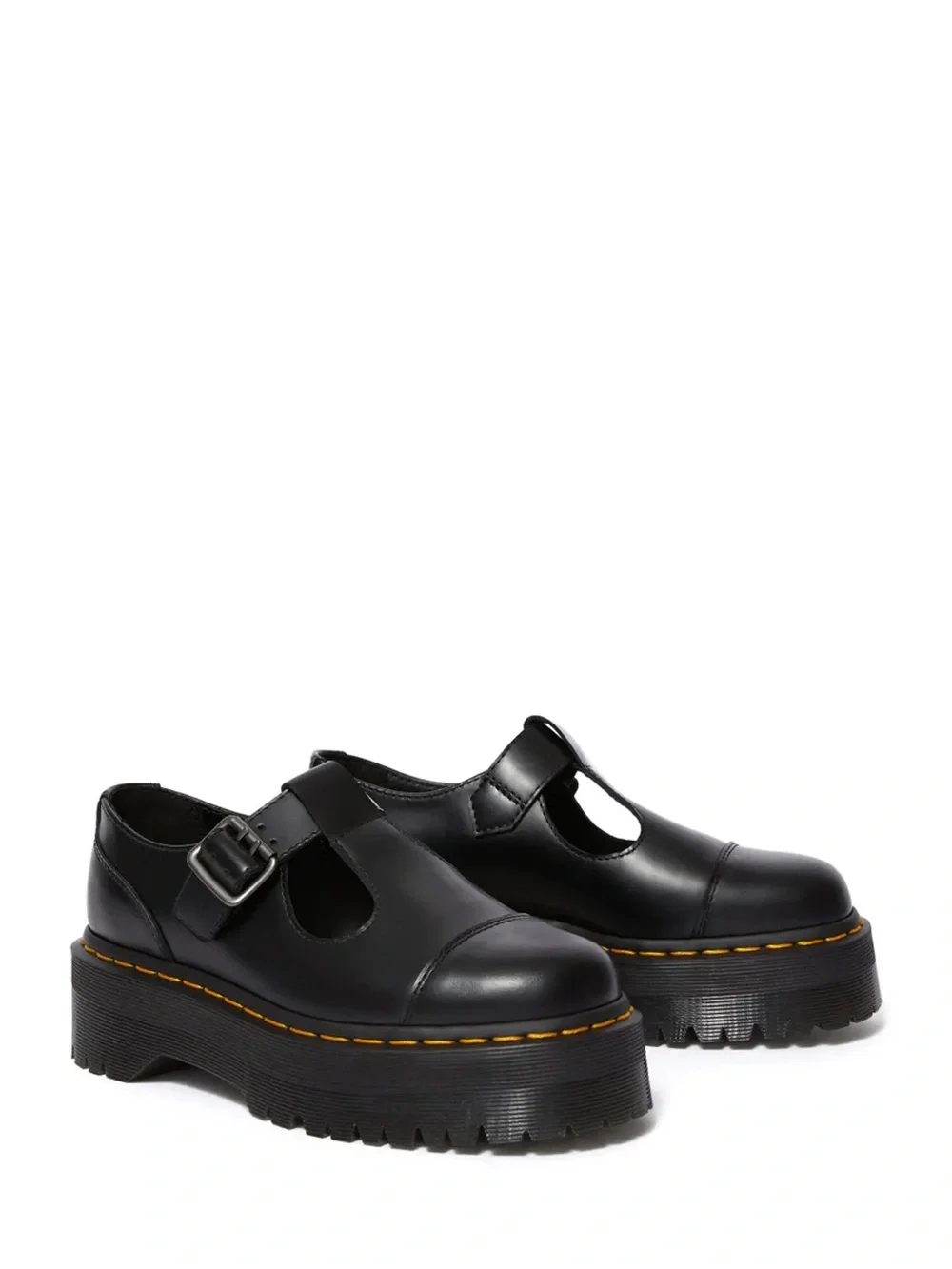 Dr. Martens Bethan Black Leather Platform Mary Janes Size 6 - US 6L